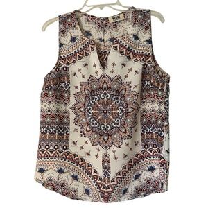 NWOT‎ Verse Sleeveless Boho Top With Colorful Mandala Print Size Medium